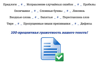 Сделаю орфографическую редакцию текста, дам советы по части лексики