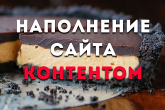 Наполнение сайта контентом