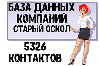 База данных компаний г. Старый Оскол Актуальность январь 2021