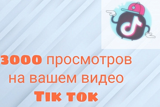 3000 просмотров на видео Tik Tok