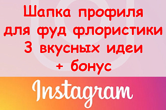 Шапка профиля в Инстаграм фуд флористика - 3 вкусных идеи + бонус