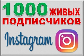 1000 Живых подписчиков на ваш профиль в Instagram