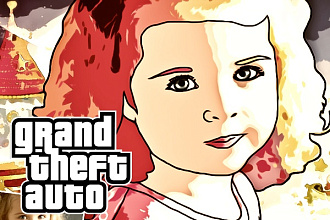 Сюжетный портрет в стиле GTA