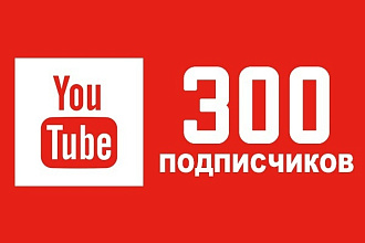 300 подписчиков Youtube