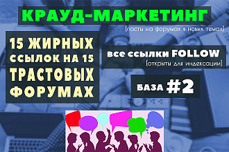 15 активных dofollow ссылок на форумах в новых темах