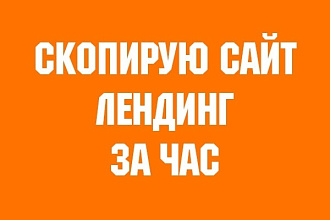 Скопирую Landing Page за ЧАС
