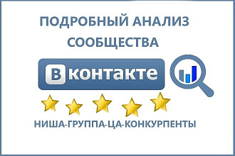 Подробный анализ конкурентов вконтакте с отчётом
