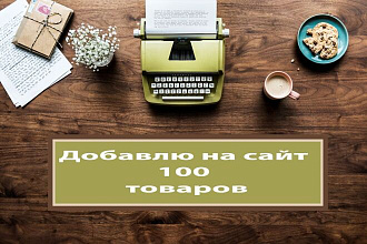 Добавлю на сайт 100 товаров