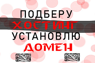Подберу для вас хостинг, установлю домен