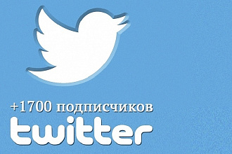 1700 подписчиков на ваш аккаунт в twitter