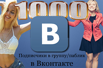 Подписчики В группу +1000 подписчиков