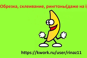 Обрежу, склею музыкальный файл mp3, сделаю рингтон на любой телефон