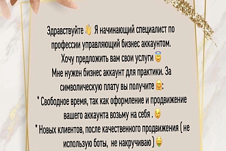 Управляющий бизнес аккаунтов
