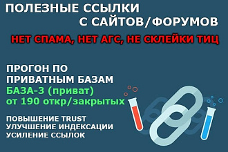 Профильный прогон 190 ссылок часть 3 приват база