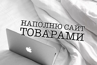 Наполнение сайта товаром