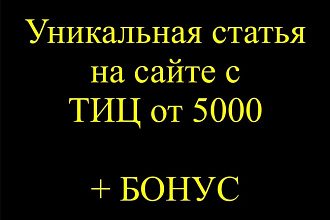 Напишу статью с вашей ссылкой и опубликую на сайте с ТИЦ от 5000+бонус