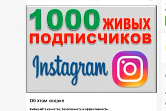 1000 живых подписчик