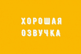 Хорошая озвучка текстов любого формата. Мужской и женский голос