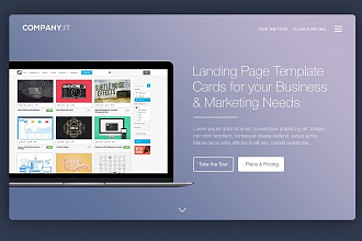 Landing Page, верстка сайта из PSD макета