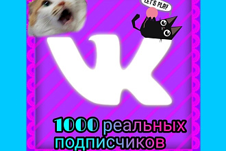 1000 реальных подписчиков на вашу группу или страничку