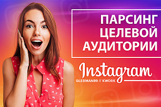 Парсинг целевой аудитории в Instagram. 2000+ человек ЦА в инстаграм