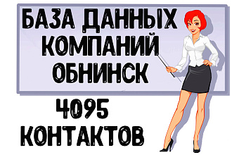 База данных компаний г. Обнинск Актуальность январь 2021