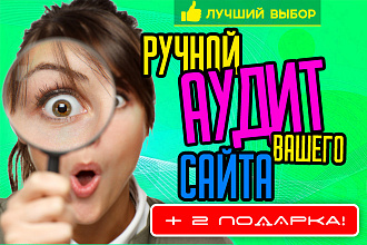 Проведу ручной аудит вашего сайта + 2 подарка