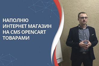 Наполнение интернет-магазина товарами