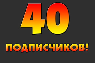 40 подписчиков изи