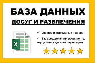 База данных досуг и развлечения
