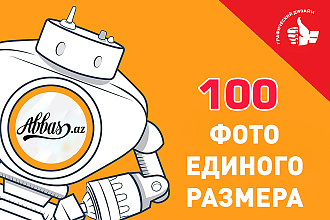 100 фото в один размер