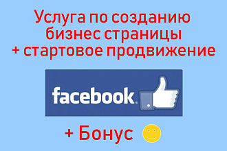 Услуга по созданию бизнес страницы в Facebook + Стартовое продвижение