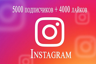 5000 подписчиков + 1000 лайков на четыре фото в instagram