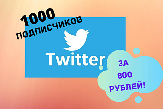 1000 реальных подписчиков в Twitter