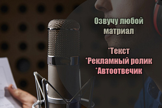 Озвучу любой материал