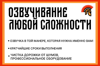 Озвучивание любой сложности. Блоги, фильмы, видео, реклама