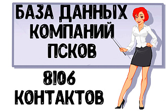База данных компаний г. Псков Актуальность январь 2021