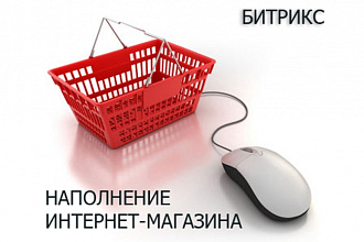 Наполнение сайта товарами, контентом