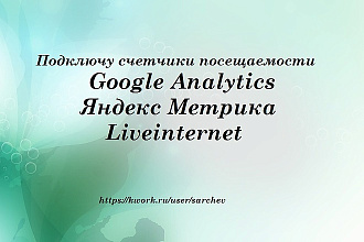 Подключу счетчики посещаемости, настройка целей