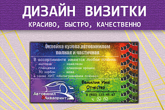 Создам дизайн визитки