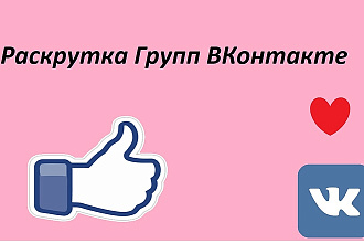 Раскрутка группы ВКонтакте от 10 до 1000 живых Подписчиков
