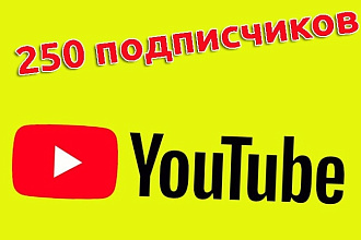 Раскрутка YouTube 250 подписчиков. Безопасно
