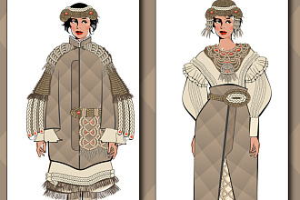Дизайн одежды, принты на одежду, технический рисунок, fashion-эскиз