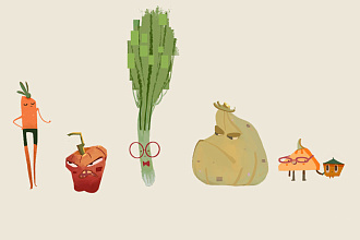 Нарисую мультяшный рисунок, персонажа