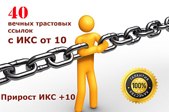 Размещу 40 вечных трастовых ссылок с ИКС от 10 и выше