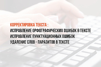 Корректировка текста, исправление ошибок в тексте до 30000 символов