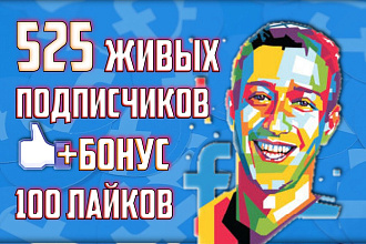 Обеспечу 525 живых подписчиков по геокритериям в Фейсбук +БОНУС
