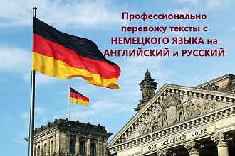 Перевожу с немецкого языка на английский и русский