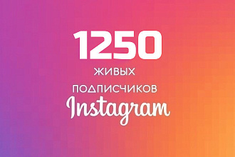 1250 живых подписчиков в instagram. ГарантиЯ
