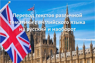Делаю перевод текстов различной тематики с английского на русский